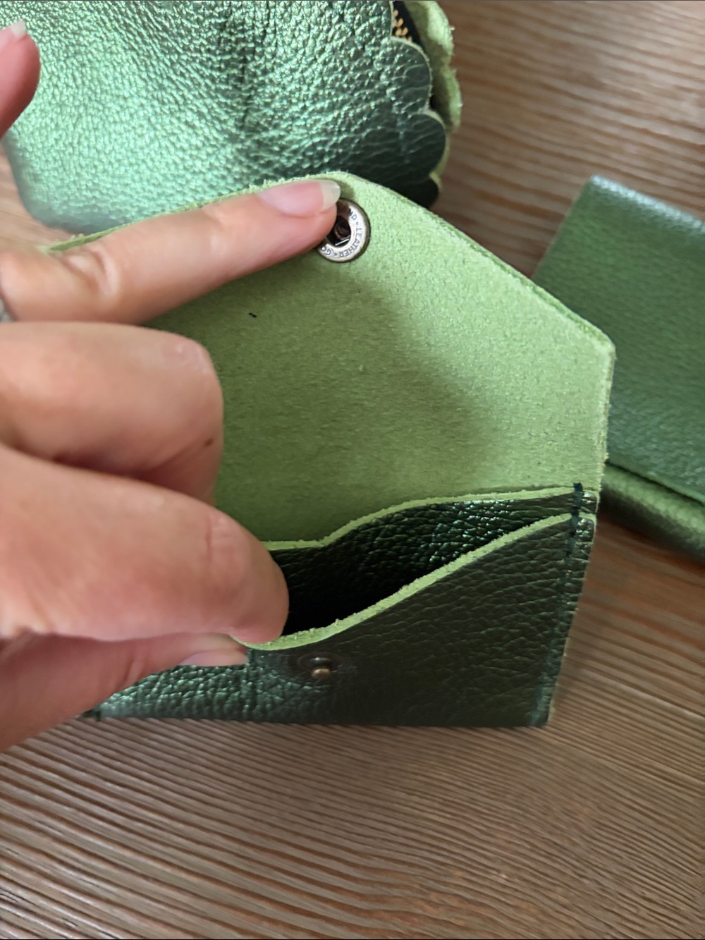 Portland Leather Goods Mettalic Greench BUNDLE - Picture 3 of 8